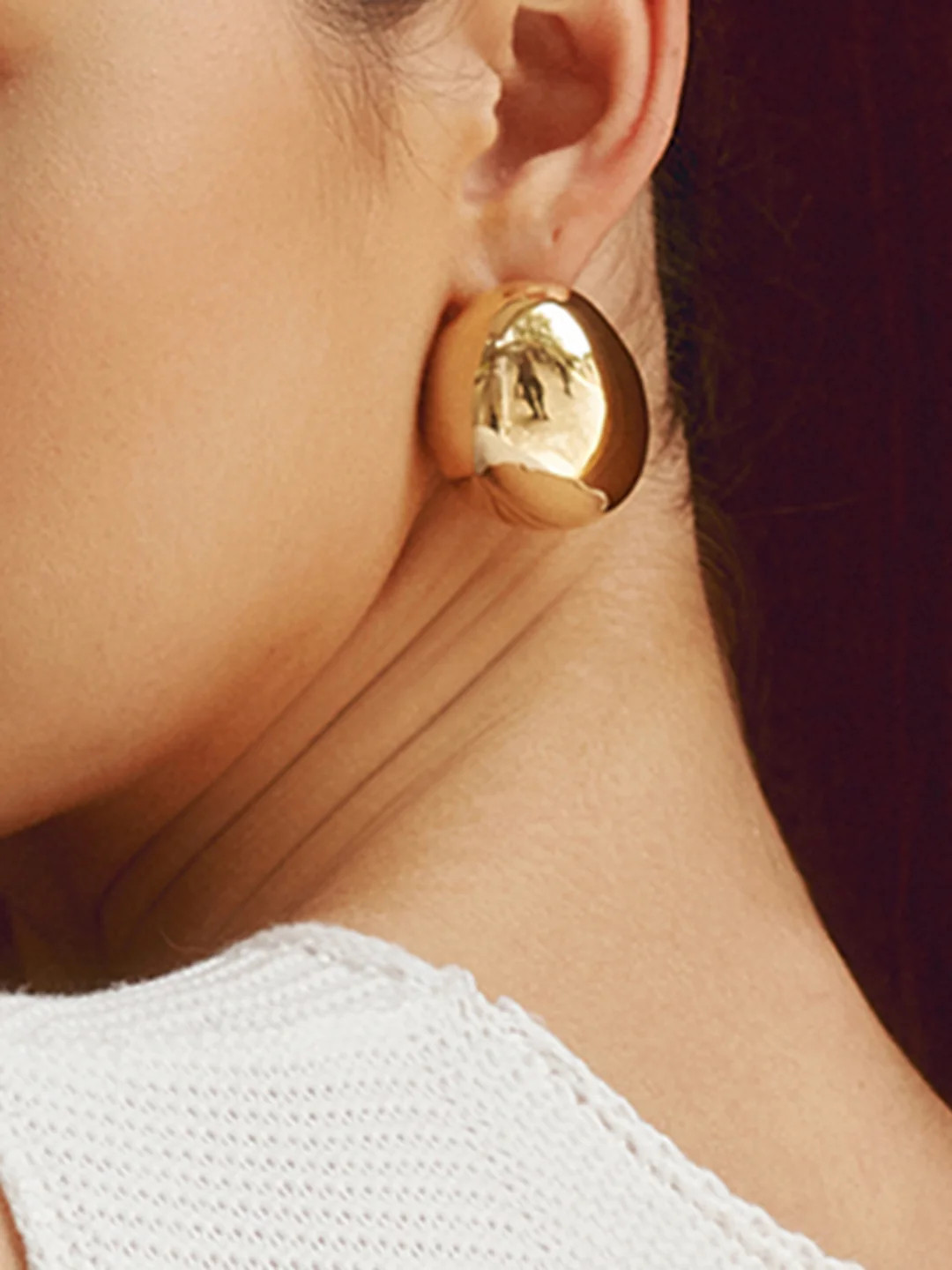 Chunky Teardrop Statement Earrings | Commense