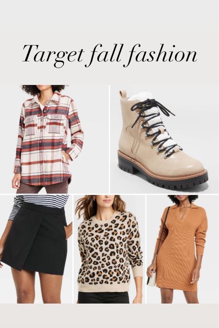 Target style; target finds; fall outfits; plaid shacket; boots; fall skirt; leopard print sweater; fall dress 

#LTKstyletip #LTKSeasonal