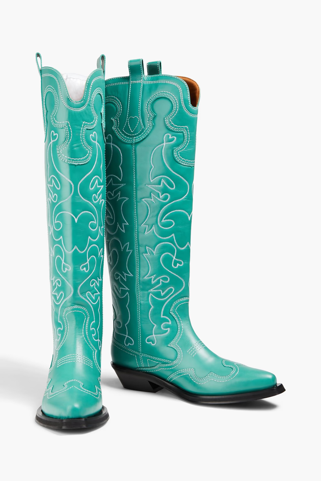 Embroidered leather cowboy boots | The Outnet (UK and Europe)