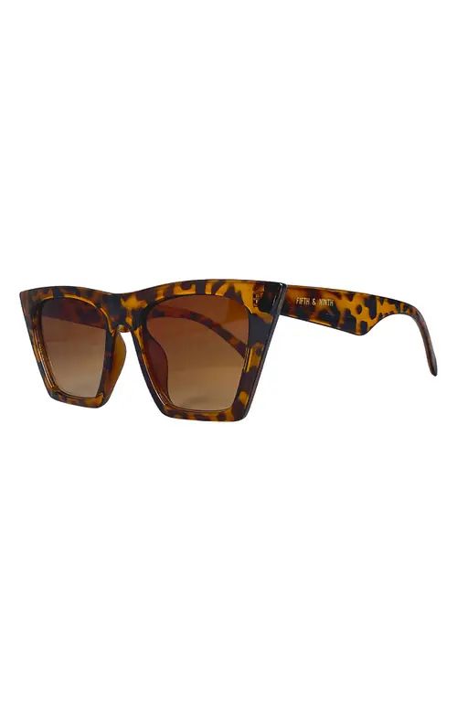 Fifth & Ninth Chicago 53mm Cat Eye Sunglasses in Torte/Brown at Nordstrom | Nordstrom