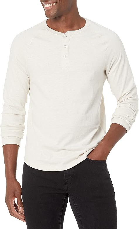 Amazon Essentials Men's Slim-Fit Long-Sleeve Henley Shirt | Amazon (US)