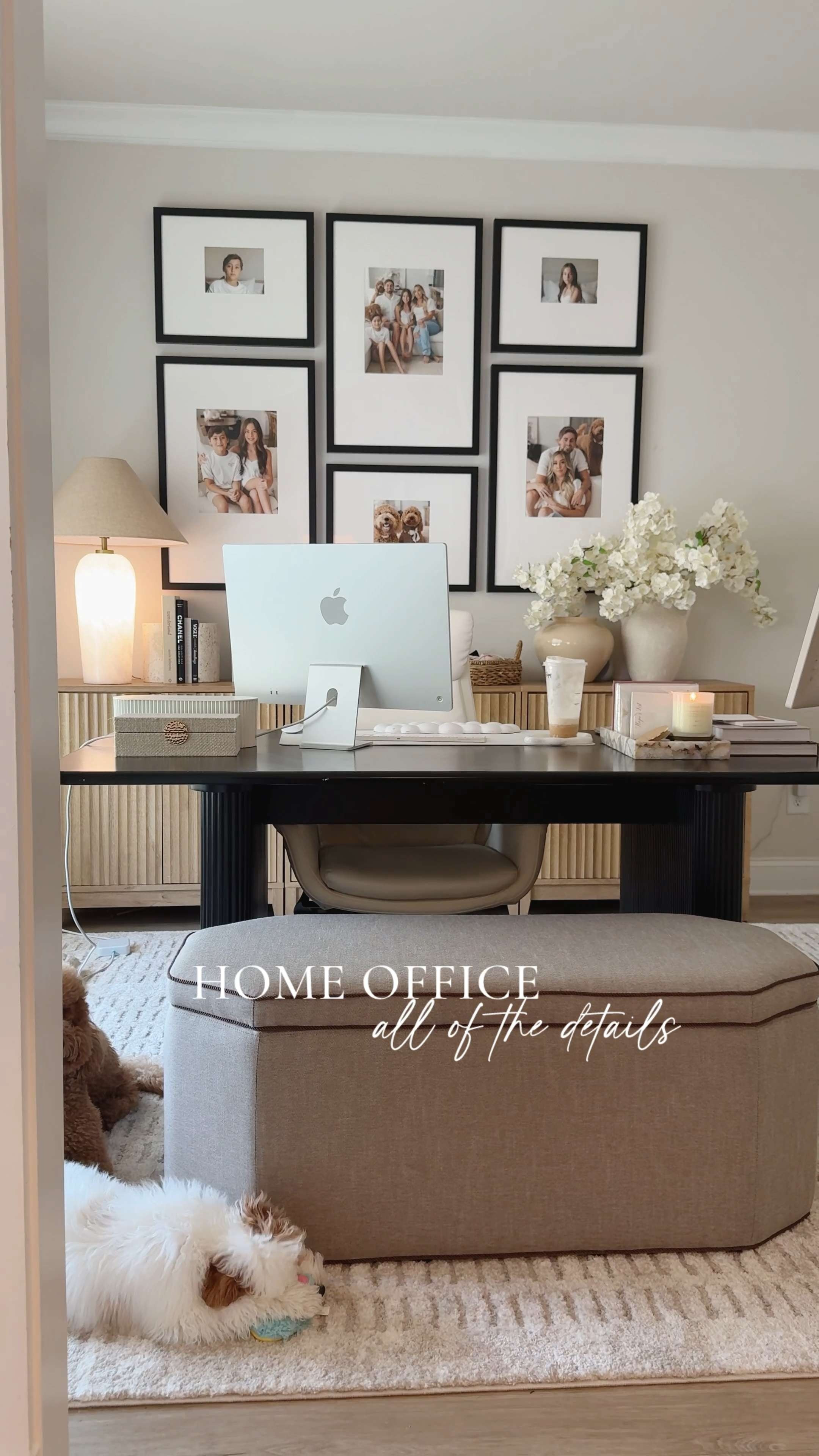 Sharing all of the details from my home office. I wanted this space to feel light, calm, and functional since I spend so much of my day working from home.

From my personalized family photos from @frameology, the soft linen shades from @twopages, my new storage bench from @target, and the prettiest alabaster lamp from @potterybarn that gives off the softest glow at night — every piece adds to the cozy, neutral feel of this room. I also love using a dining table as my desk. The extra surface space makes it so much easier to spread out, work, and create. 

 

#LTKSpringSale #LTKHome #LTKSaleAlert