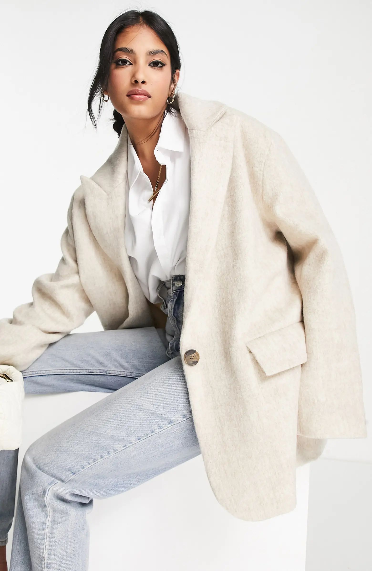 Oversize Brushed Jacket | Nordstrom