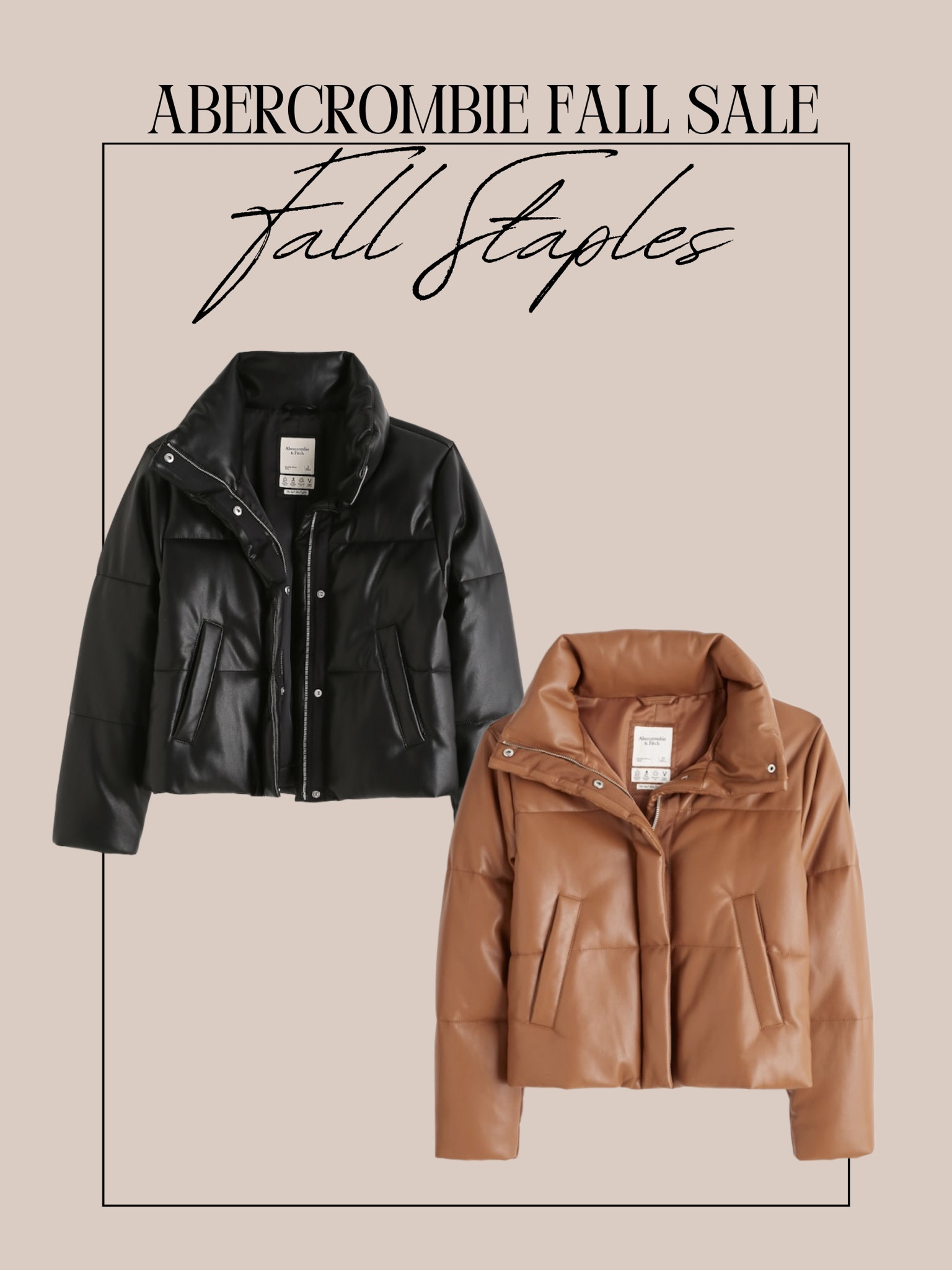 Fall black and brown jacket staples🍁✨ 25% off in the LTK app for abercrombie!
#shacket #falljacket #ltksale #fallfashion #falloutfits #pufferjacket #fallsale

#LTKSale #LTKstyletip #LTKSeasonal