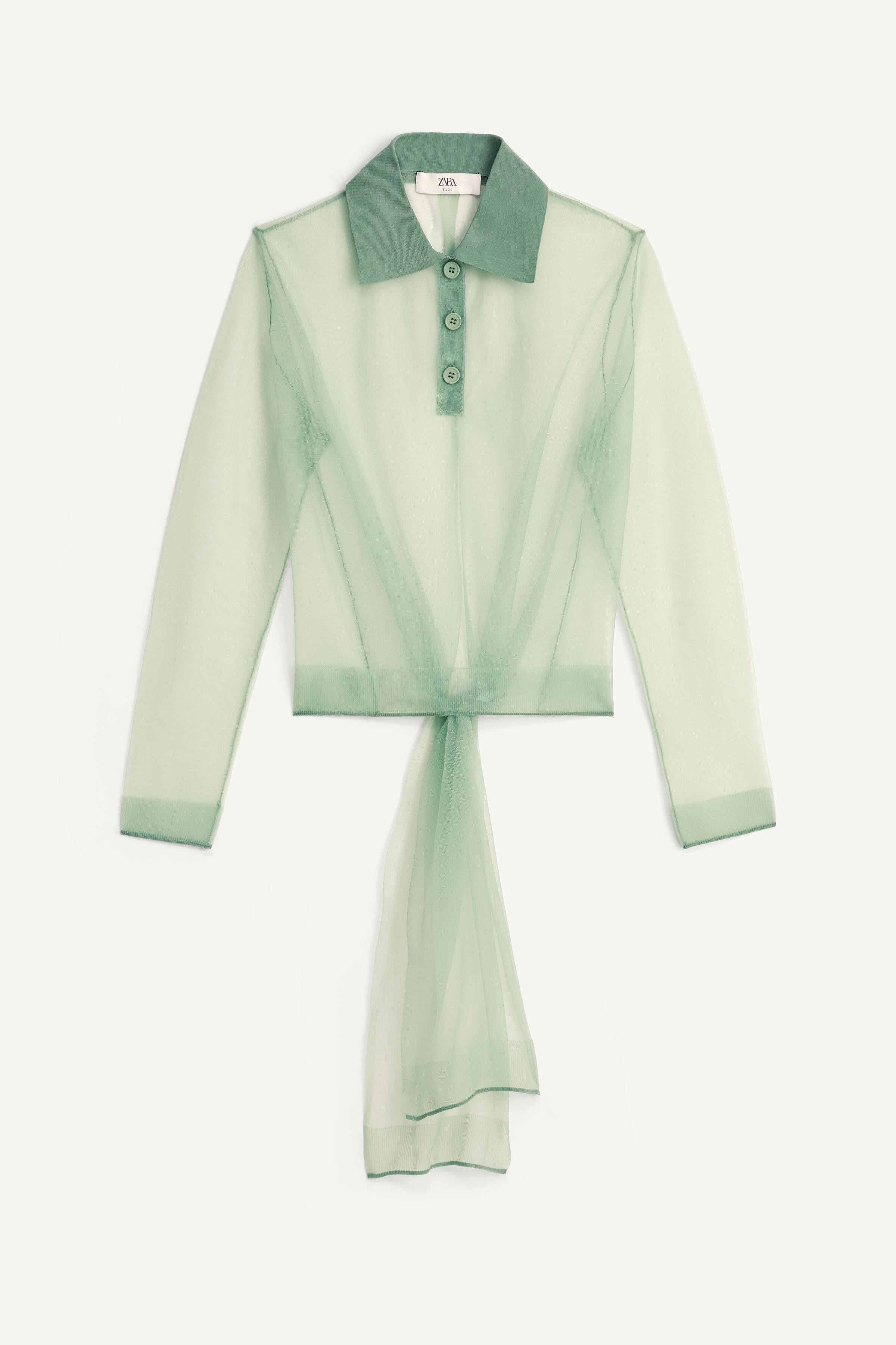 SEMITRANSPARENTES STRICK-POLOSHIRT – LIMITED EDITION | Zara DE