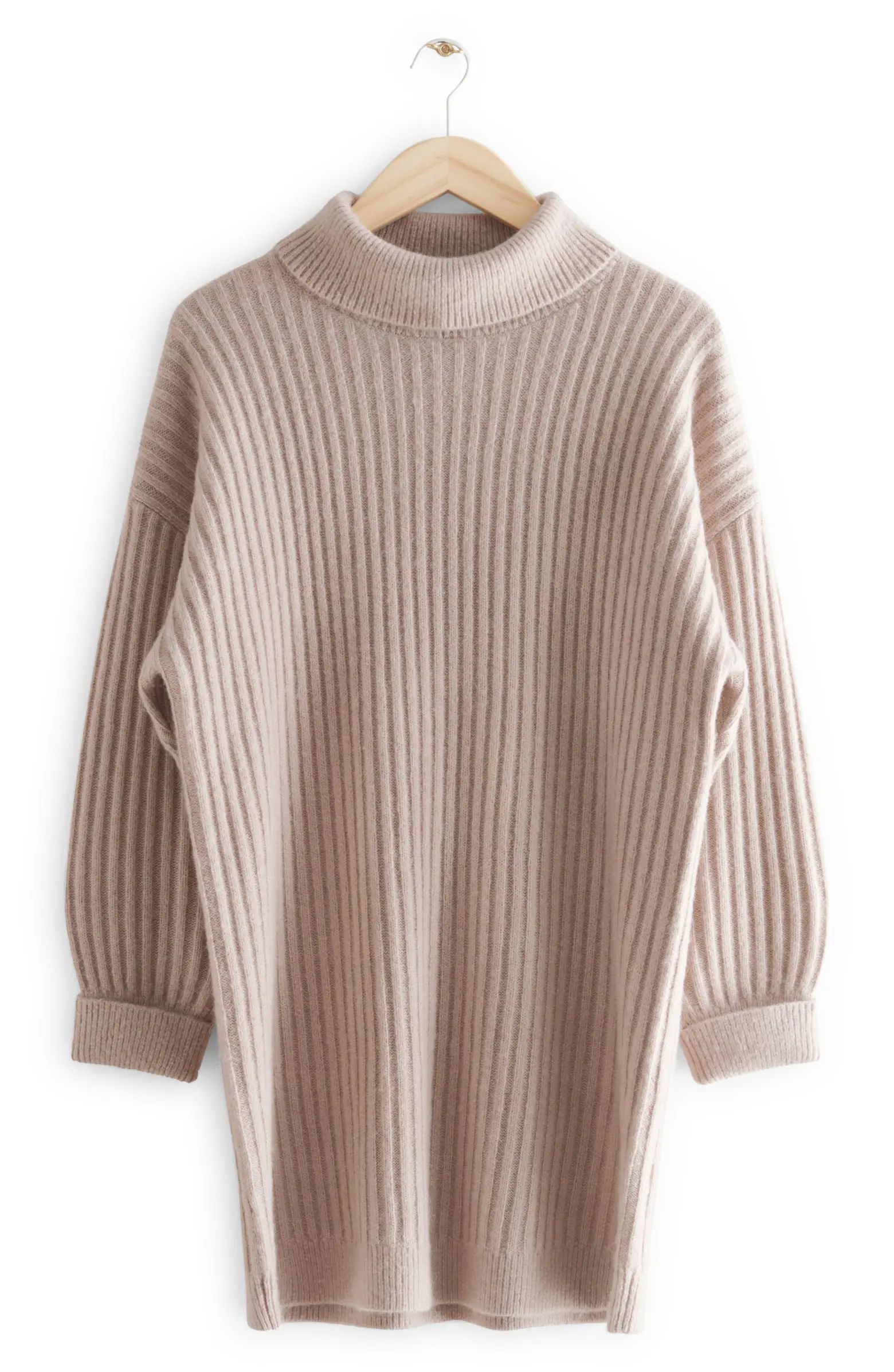& Other Stories Ribbed Long Sleeve Turtleneck Sweater Dress | Nordstrom | Nordstrom