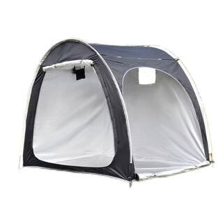 Portable Outdoor Cycling Bike Storage Shed Tent Black Double Door Thick Silver Oxford Fabric Anti UV | The Home Depot
