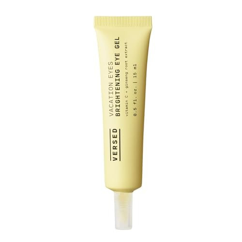Versed Vacation Eyes Brightening Eye Gel - Lightweight Cooling Gel For Puffy Eyes with Vitamin C, Ginseng Root Extract and Niacinamide - Help Reduce Under-Eye Darkness - Vegan (0.5 fl oz) | Amazon (US)