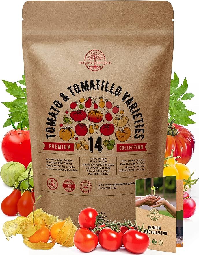 14 Rare Tomato & Tomatillo Garden Seeds Variety Pack for Planting Outdoors & Indoor Home Gardenin... | Amazon (US)