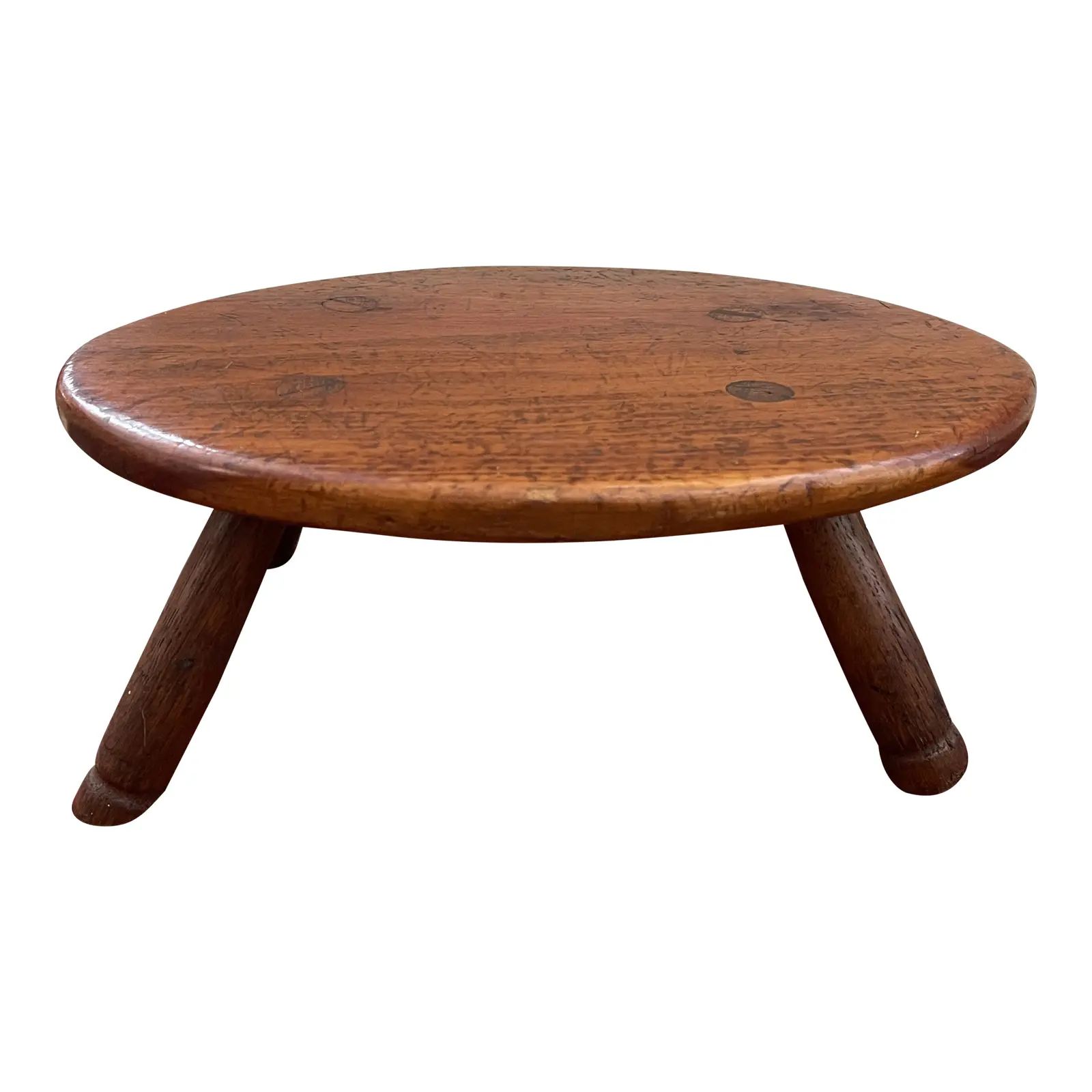 1907 Handmade Wooden Foot Stool | Chairish