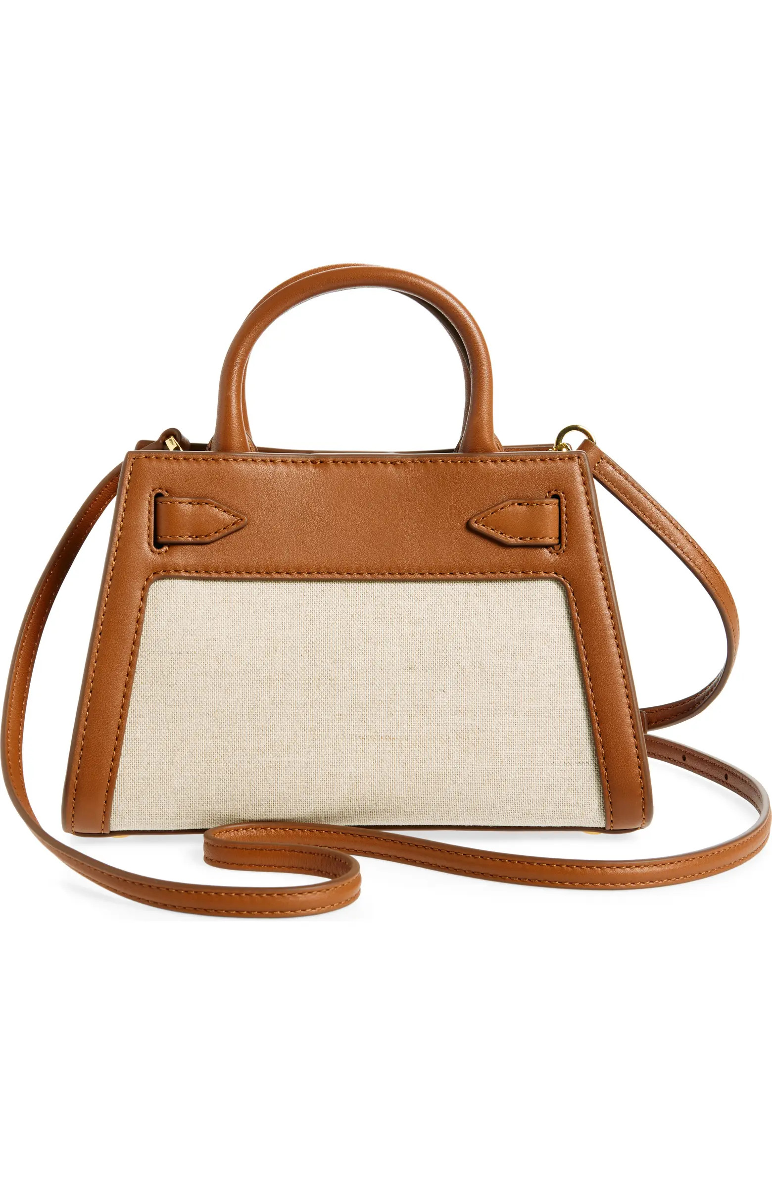 Veronica Beard Mini Dash Canvas & Leather Top Handle Bag | Nordstrom | Nordstrom