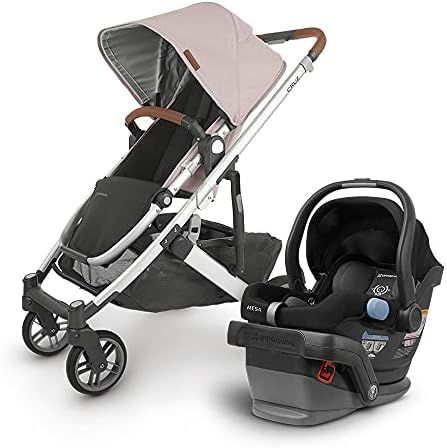 UPPAbaby Cruz V2 Stroller - Alice (Dusty Pink/Silver/Saddle Leather) + Mesa Infant Car Seat - Jak... | Amazon (US)