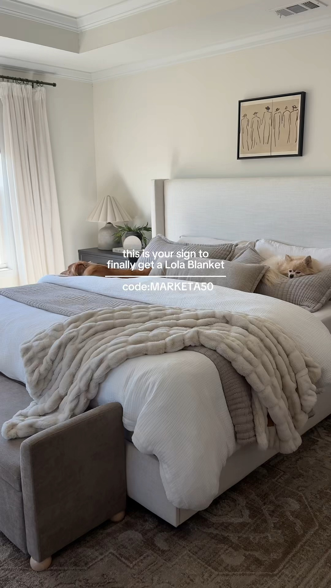 Code MARKETA50 for 50% off Lola Blankets. Get a $50 gift card and free shipping. 

Bedding. Cozy bedding. Throw blanket.