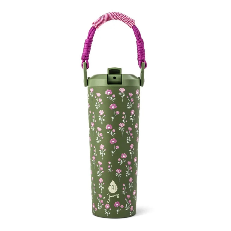 Jacey Duprie x TAL Hudson 24oz Stainless Steel Water Bottle with Paracord Handle, Jardin | Walmart (US)