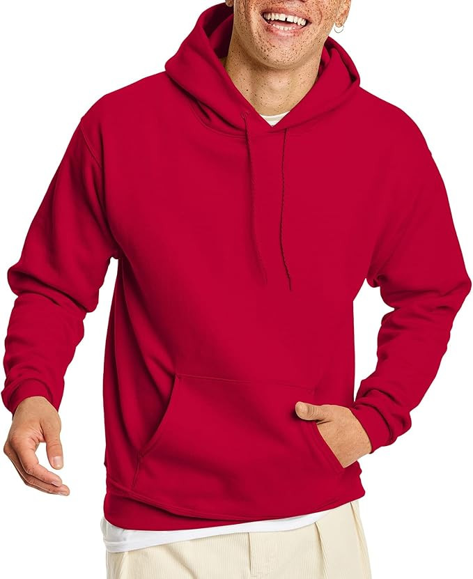 Hanes EcoSmart Hoodie, Midweight Fleece, Pullover Hooded Sweatshirt for Men | Amazon (US)
