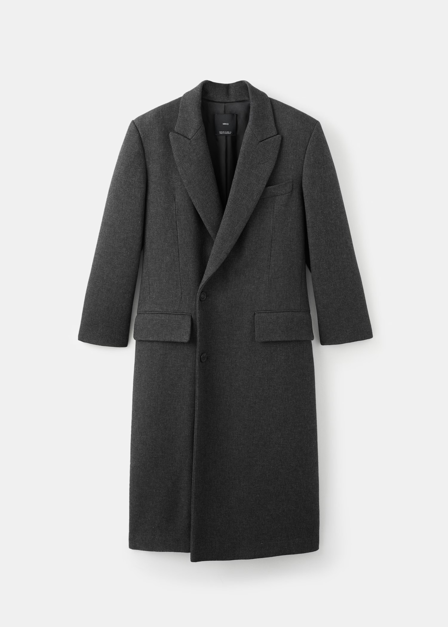 Long double-breasted coat - Women | MANGO United Kingdom | MANGO (UK)