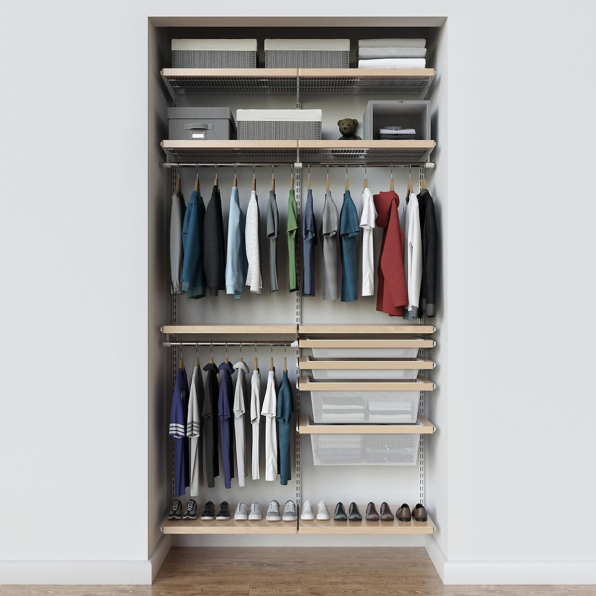 Elfa Décor Birch & White Kid's Closet | The Container Store