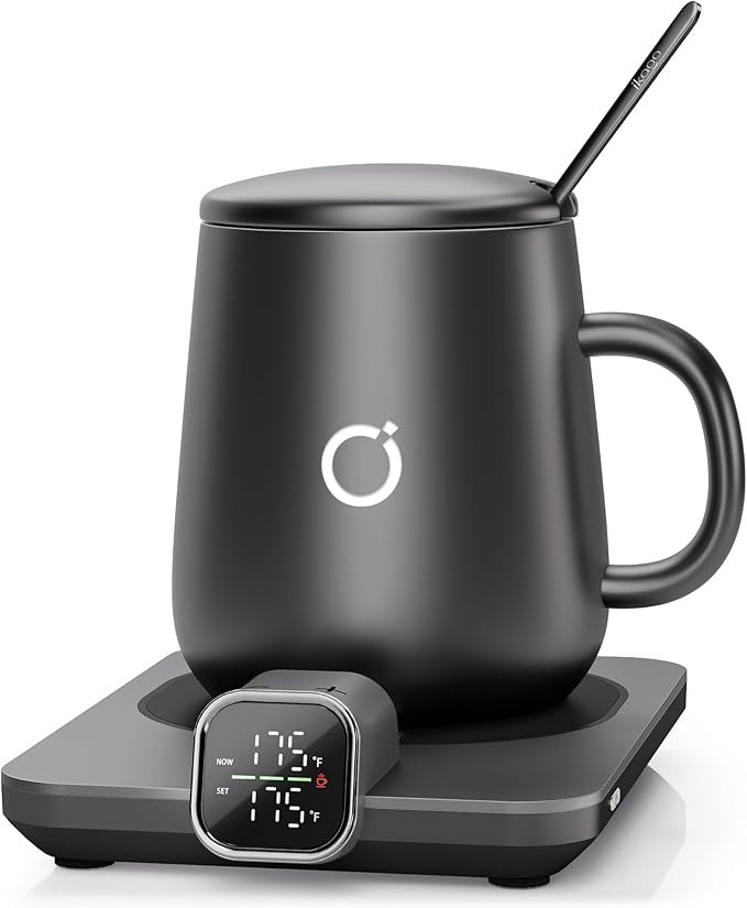 Coffee Mug Warmer & iKago Mug Set, Accurate Temperature Control Smart Heated Mug for Desk, Electr... | Amazon (US)