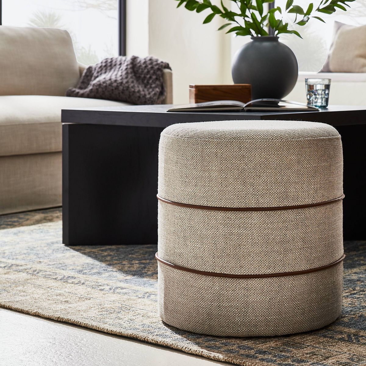 Catalina Mudcloth Round Ottoman - Threshold™ designed with Studio McGee | Target