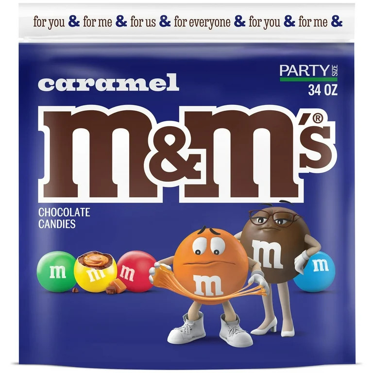 M&M's Caramel Chocolate Movie Night Candy, Party Size, 34 oz Bulk Bag | Walmart (US)