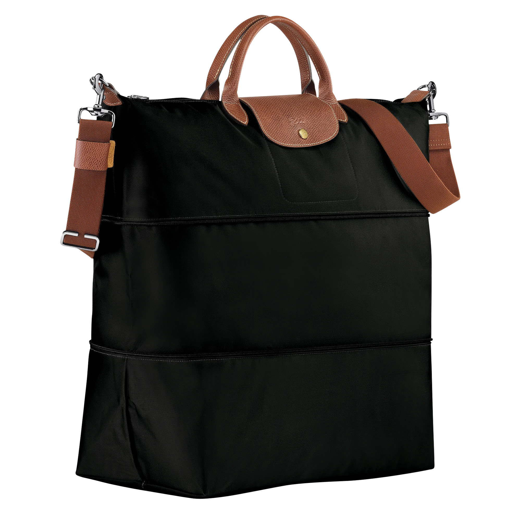 Le Pliage Original Travel bag expandable Black - Recycled canvas | Longchamp US | Longchamp