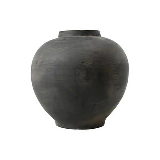 Lily's Living Earthy Gray Small Pottery Apple-Shaped Pot, 10 Inch Tall - On Sale - Overstock - 32... | Bed Bath & Beyond