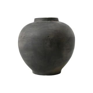 Artissance Earthy Gray Small Pottery Apple-Shaped Pot, 10 Inch Tall - - 32750567 | Bed Bath & Beyond