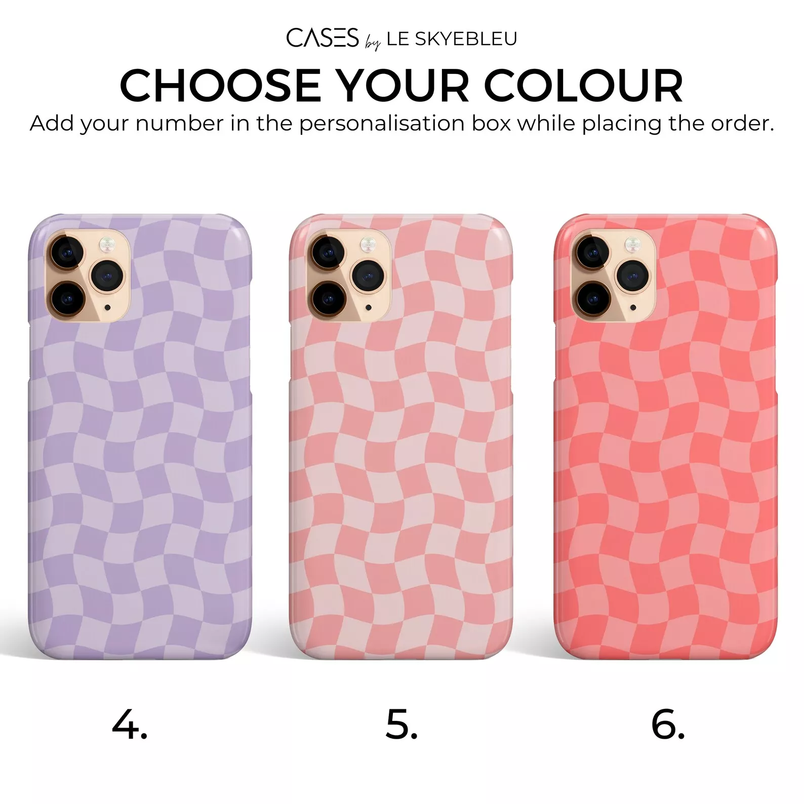 Designer Checkerboard iPhone Case for 13 12 11 Pro Max Wavy 