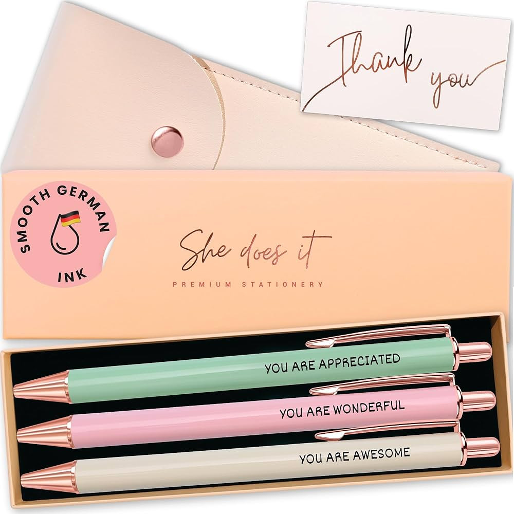 Fancy Pen Set For Women - Inspirational Nice Teacher Pens | Pretty Motivational Thank You Gifts |... | Amazon (US)