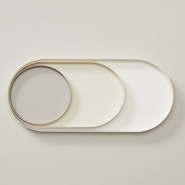 OUI METAL ANYWHERE TRAYS CEMENT SET OF 3 | Indigo (CA)