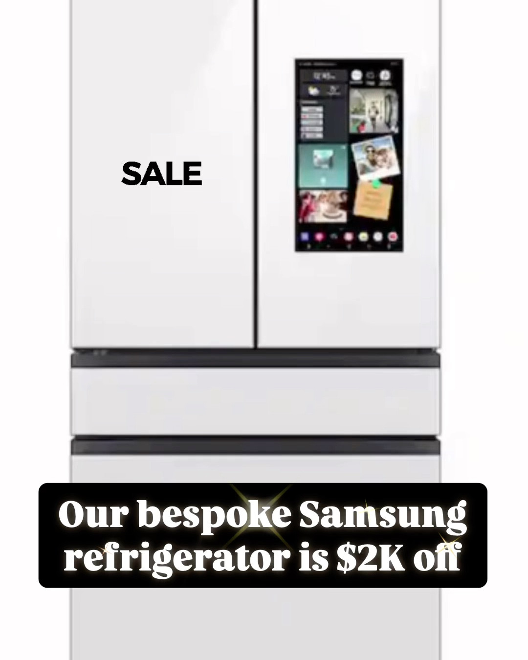 Bespoke refrigerator with a clean aesthetic. Multiple ice sizes, hidden water feature and auto refill pitcher. Smart hub, calendar sharing + so many other features  #LTKFallSale 

#LTKCyberWeek #LTKHome #LTKSaleAlert