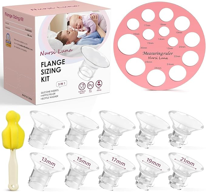 Flange Inserts 10PCS 13/15/17/19/21mm for 24mm Flanges/Shield of Most Pumps, Flange Sizing Kit Si... | Amazon (US)