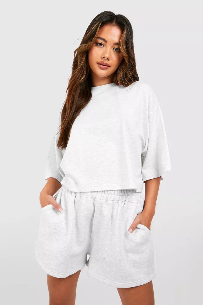 Boxy Crop T-shirt And Short Set | boohoo (US & Canada)