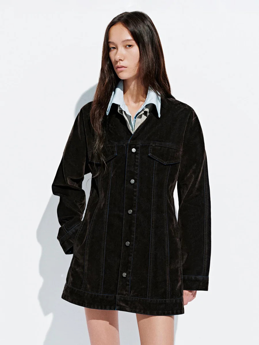 V-Neck Button Up Denim Jackets | Urban Revivo