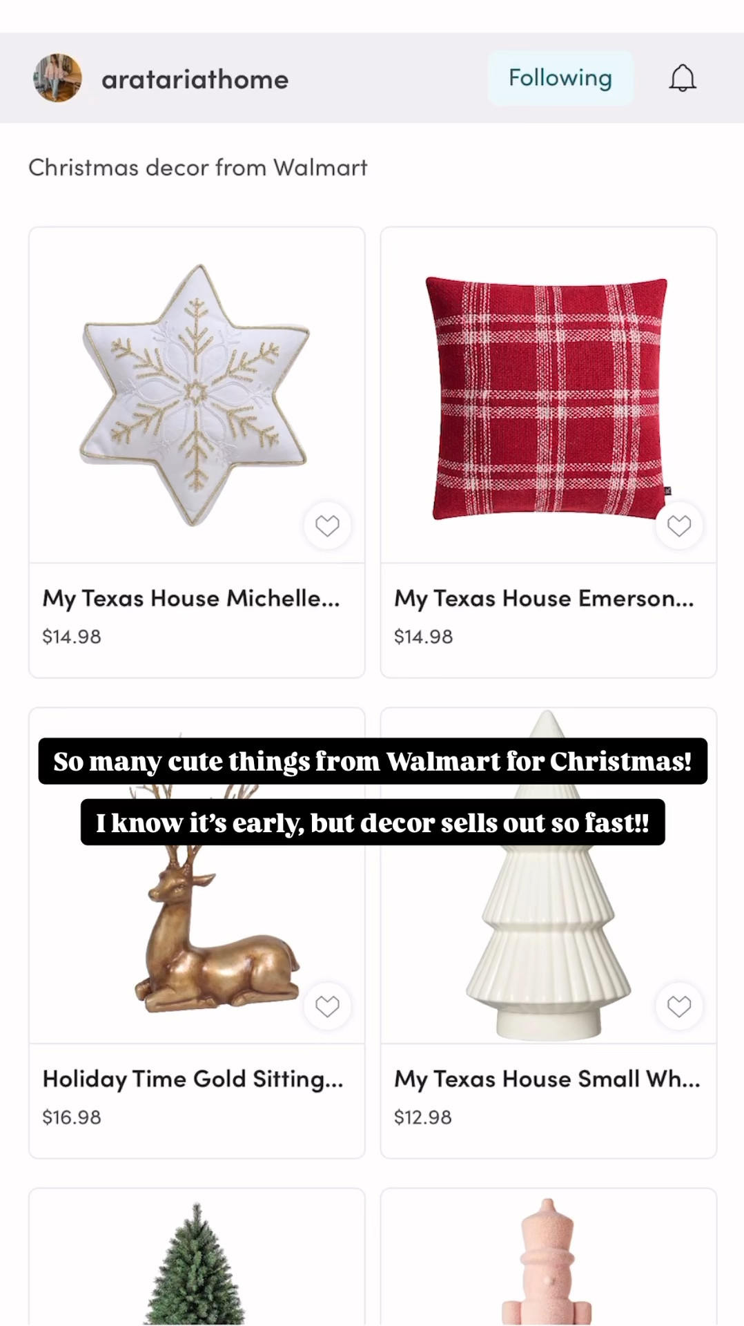 Walmart Christmas decor finds! I know it’s early but Christmas decor sells out so fast so shop while it’s in stock!



#LTKSeasonal #LTKHome #LTKHoliday