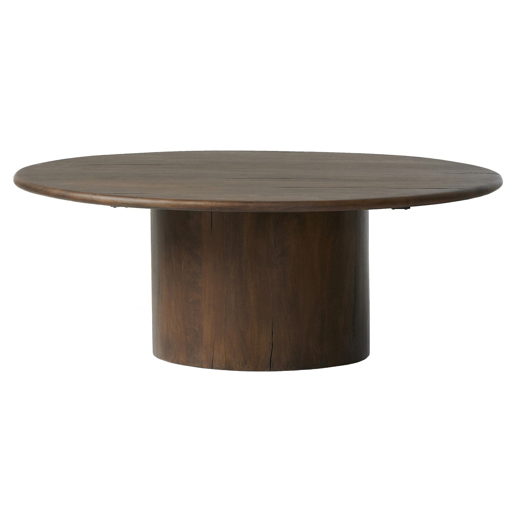 Ryker Modern Classic Brown Reclaimed Wood Oval Coffee Table - 41 | Kathy Kuo Home