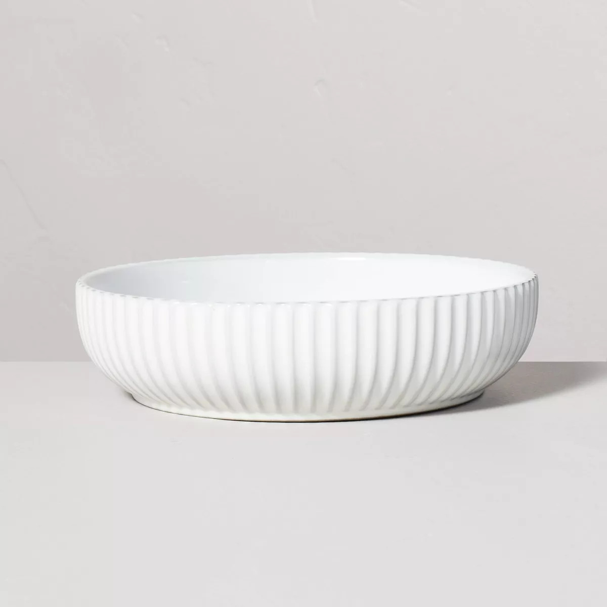 34oz Fluted Stoneware Pasta/Grain Bowl Cream - Hearth & Hand™ with Magnolia | Target