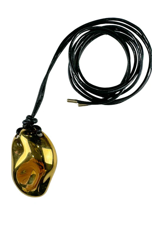 Cord Pendant Necklace | Etched Gold | Final Sale | Twine & Twig