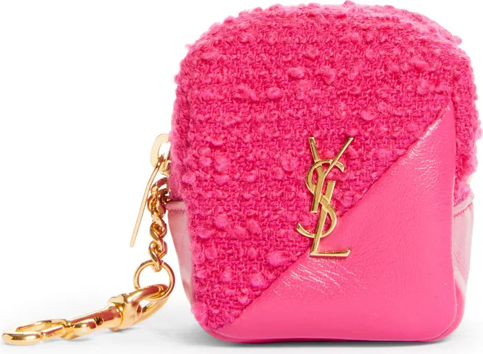 Jamie Bouclé & Leather Bag Charm | Nordstrom