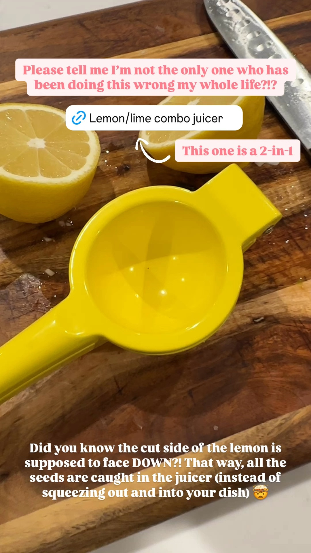 Chefs kitchen, cooking tools, kitchen hack, lemon juicer, wood cutting board, chef, kitchen knives 

#LTKFamily #LTKOver40 #LTKHome