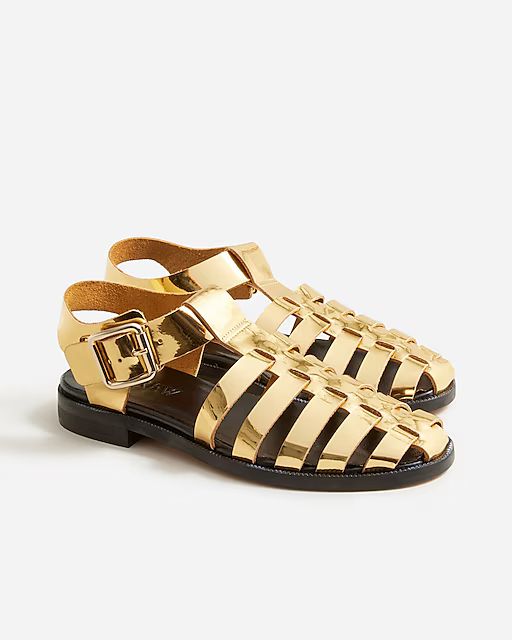 Winona fisherman sandals in metallic leather | J.Crew US