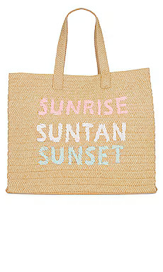 BTB Los Angeles Sunrise Sunset Tote in Sand & Mint Rainbow from Revolve.com | Revolve Clothing (Global)