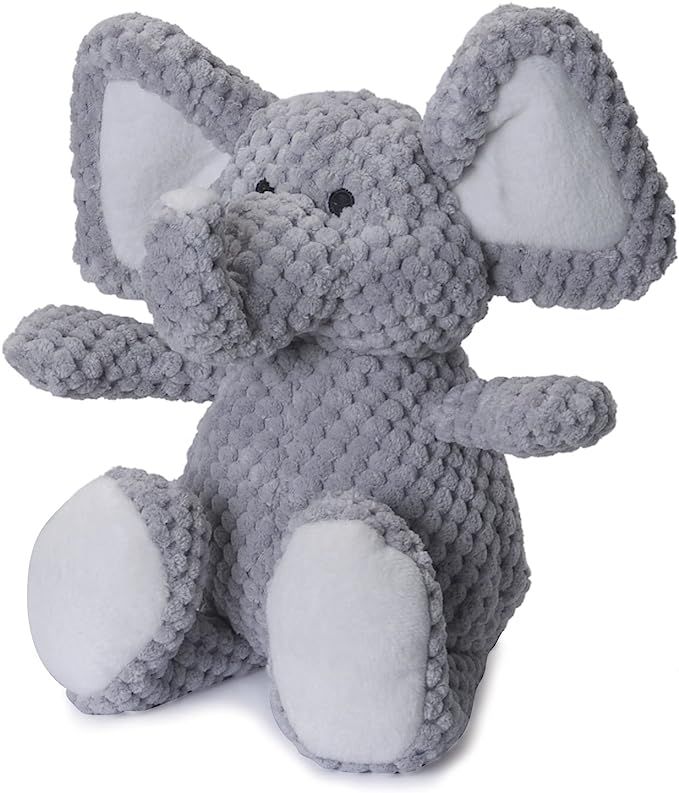 goDog Checkers Elephant with Chew Guard Technology Tough Plush Dog Toy, Grey, Small, Gray (076983... | Amazon (US)