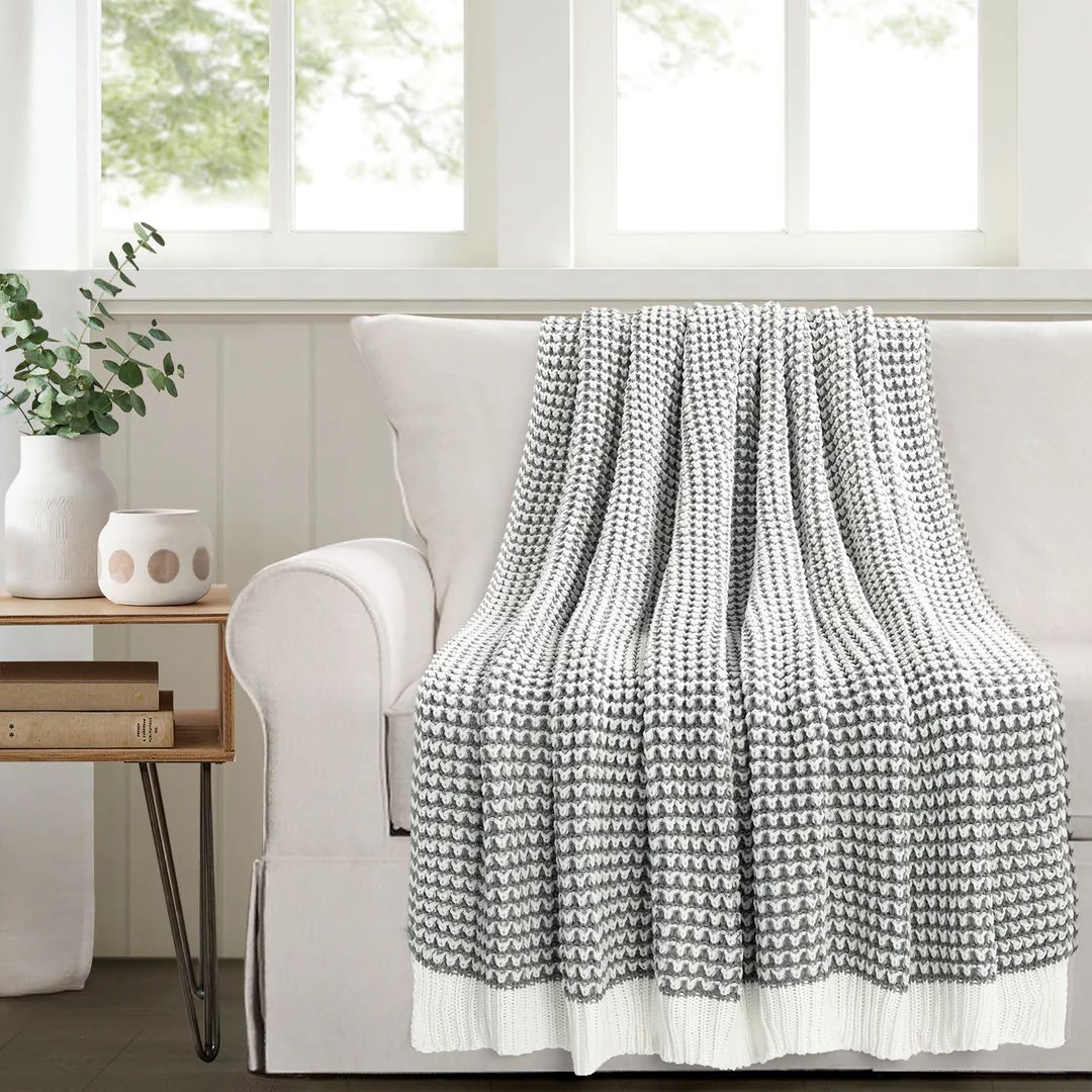 Chic And Soft Knitted Throw | Lush Decor