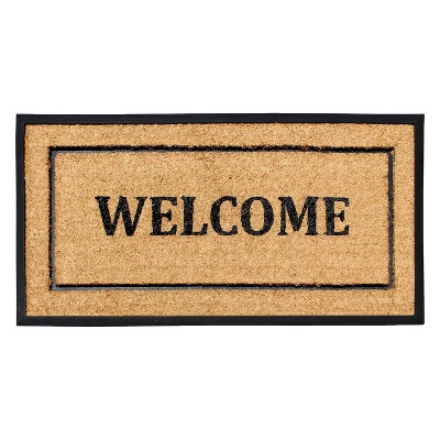 A1HC Extra Large Welcome Doormat 30"X60", Rubber & Coir, Heavy Duty, Thin Profile Front Door Mat | Target