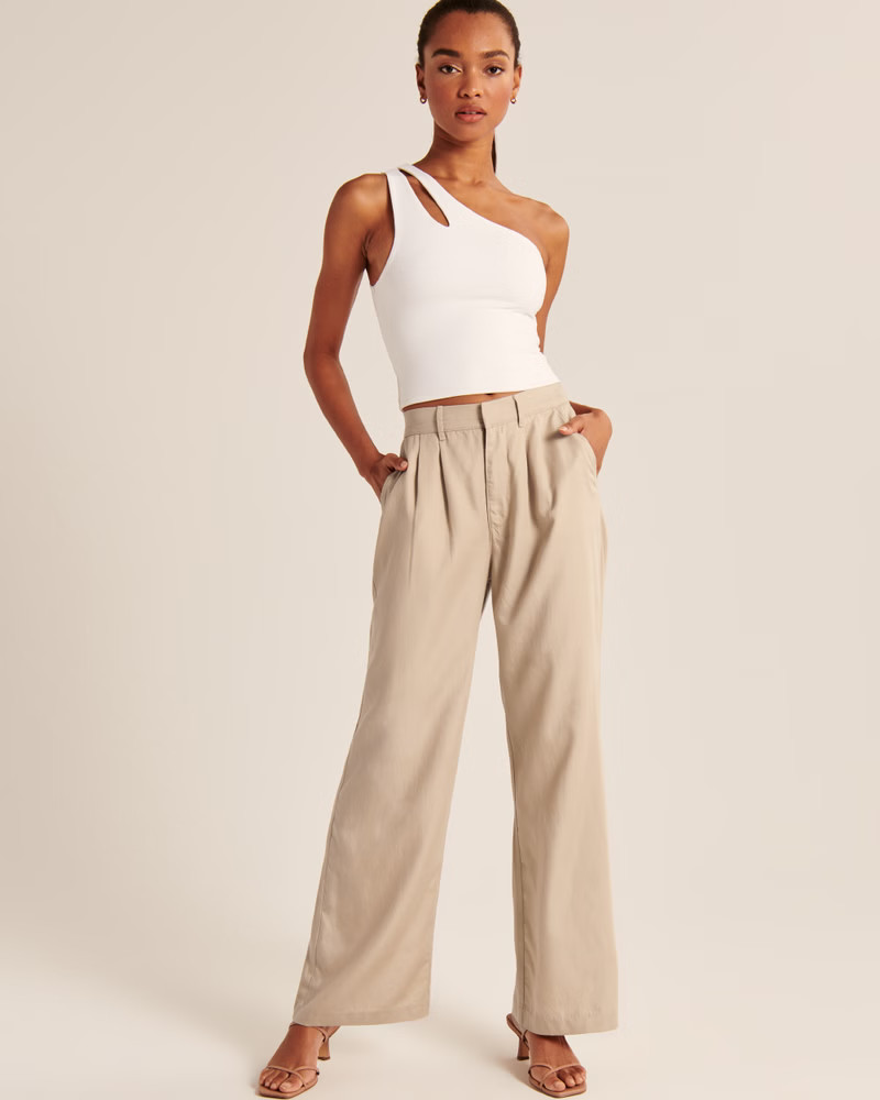 Tailored Wide Leg Pants | Abercrombie & Fitch (US)
