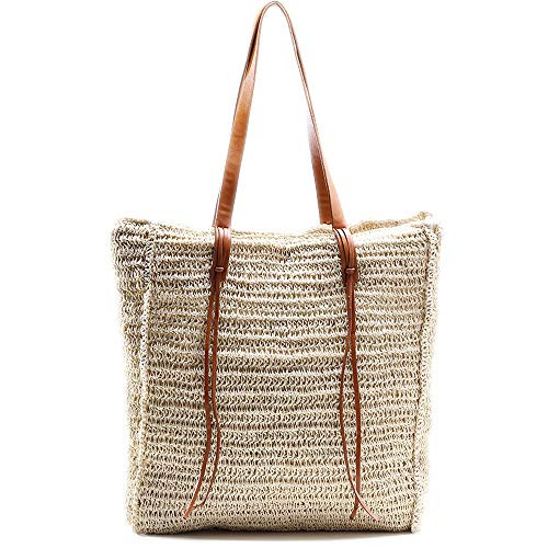 miss fong Summer Beach Bag, Beach Bags for Women,Straw Bag Straw Beach Bag Handmade Woven Tote Ba... | Amazon (US)