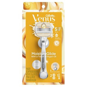 Gillette Venus MoistureGlide 5-Blade Razor + 2 Razor Blade Refills and Shower Holder | CVS Health
