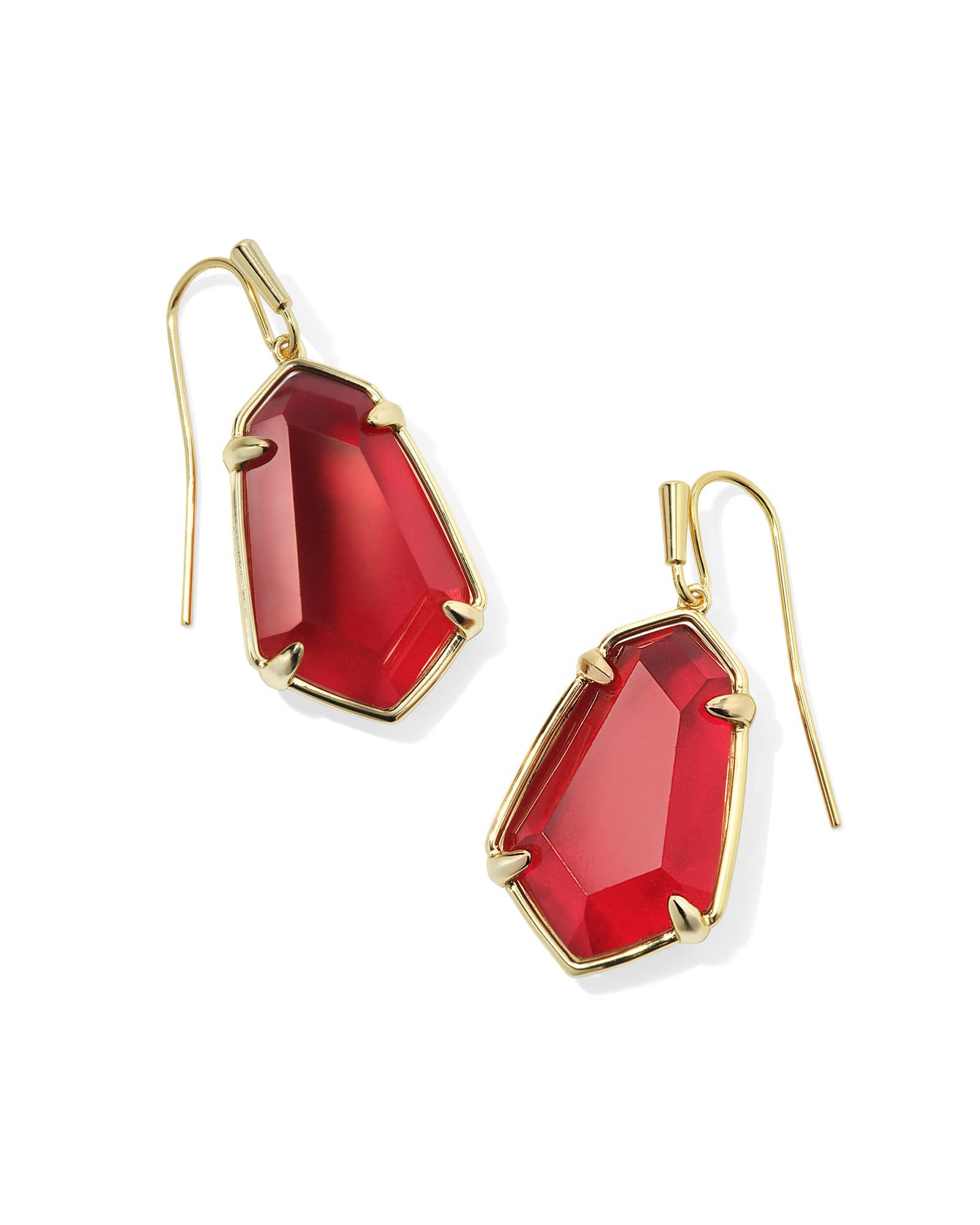 Kendra Scott Alexandria Gold Drop Earrings in Red | Glass | Kendra Scott