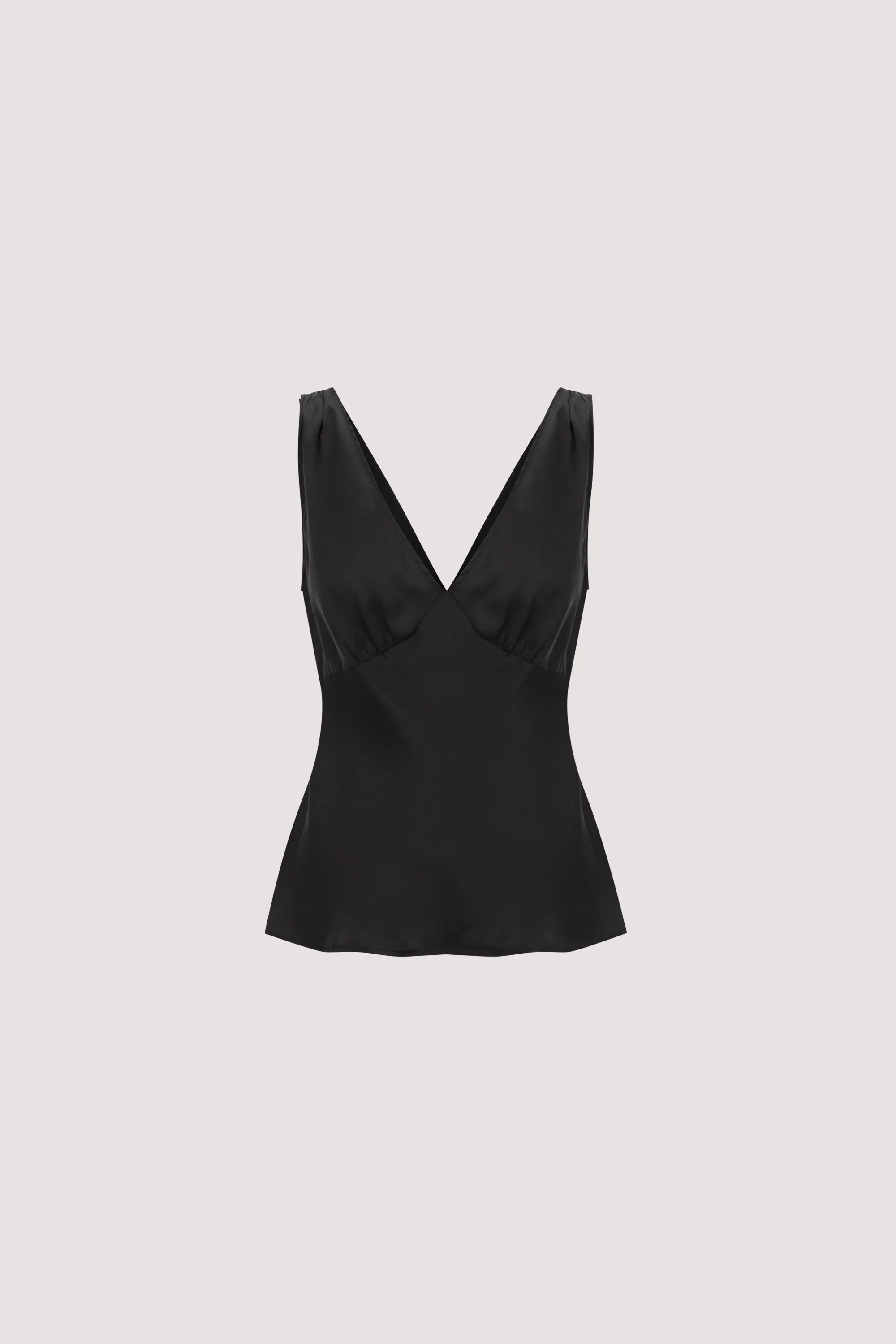 JORJA BLACK SILK TOP | DISSH